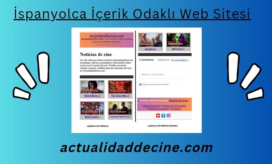 İspanyolca İçerik Odaklı Web Sitesi