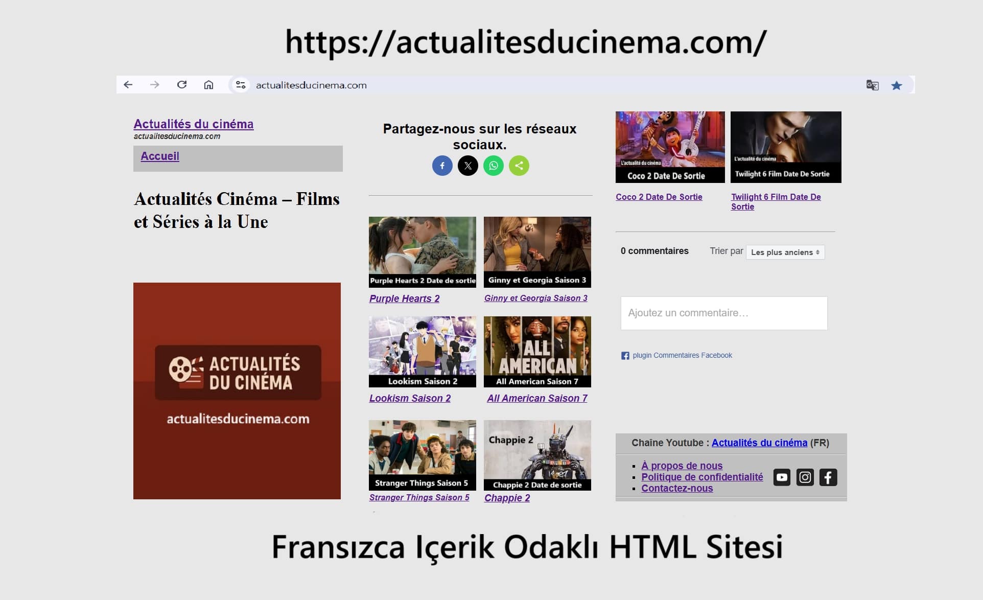 Actualités du Cinéma web sitesi