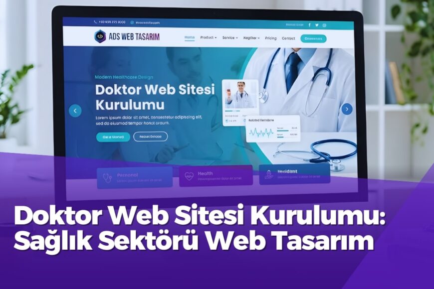 Modern doktor web sitesi tasarımı ve sağlık dijital çözümleri.