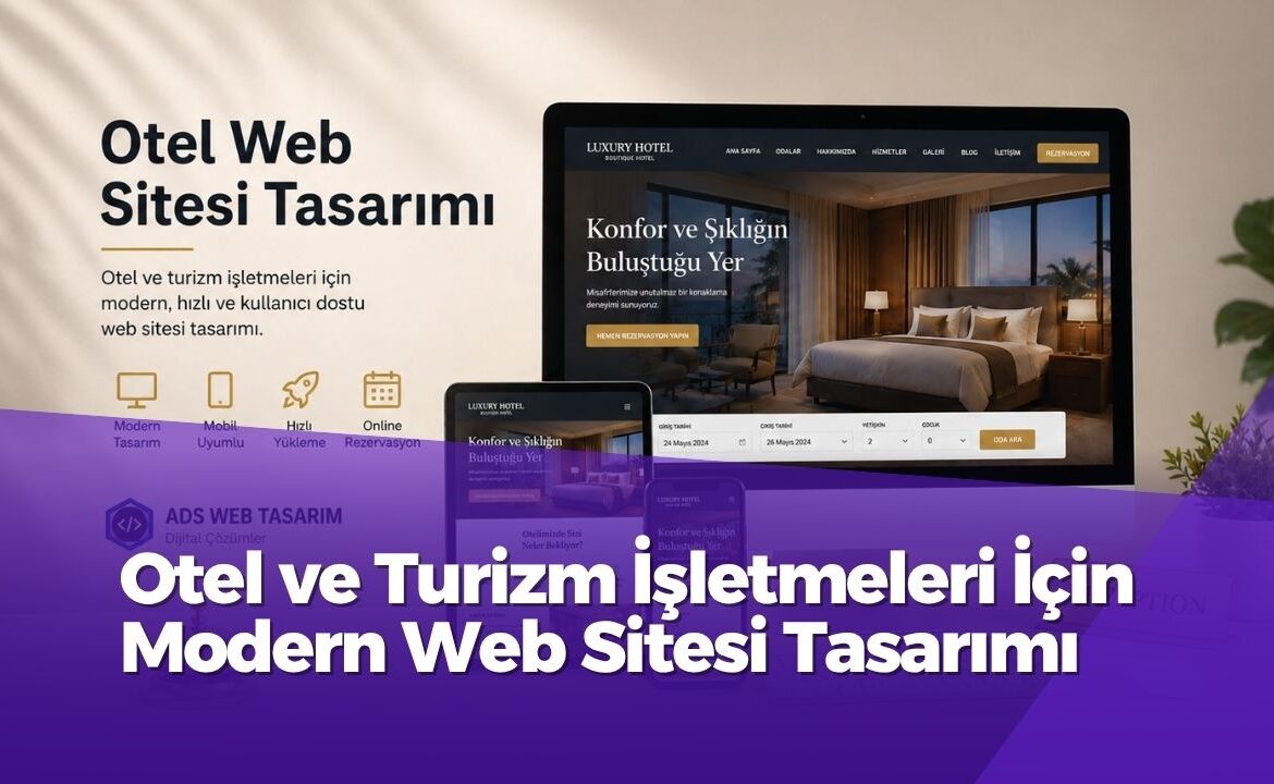 otel web sitesi tasarımı ve rezervasyon sistemi arayüzü